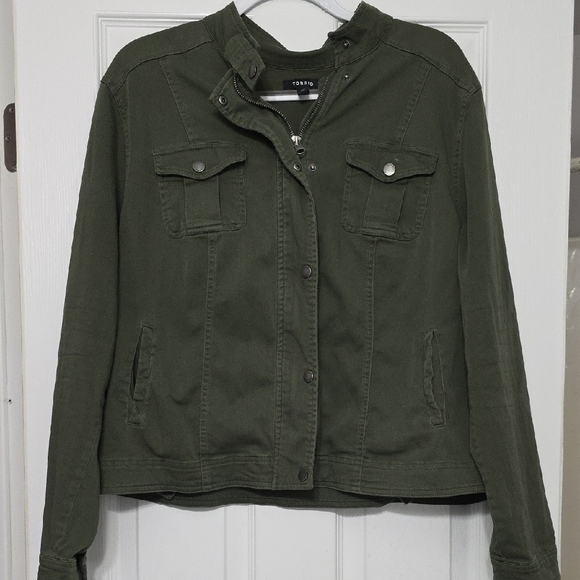 torrid Jackets & Blazers - Torrid Olive Utility Jacket